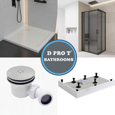 Black Tinted Corner Shower Enclosure 6mm Sliding Door Cubicle + Tray Option