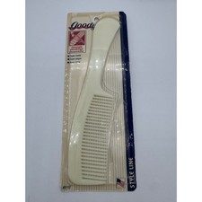 Vintage 1996 Goody Style Line Super Comb Cream White Detangling Hair Comb 01107