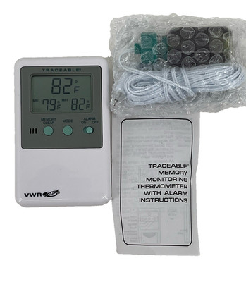 VWR Traceable Refrigerator / Freezer Digital Thermometer Glycol Probe 61161-364