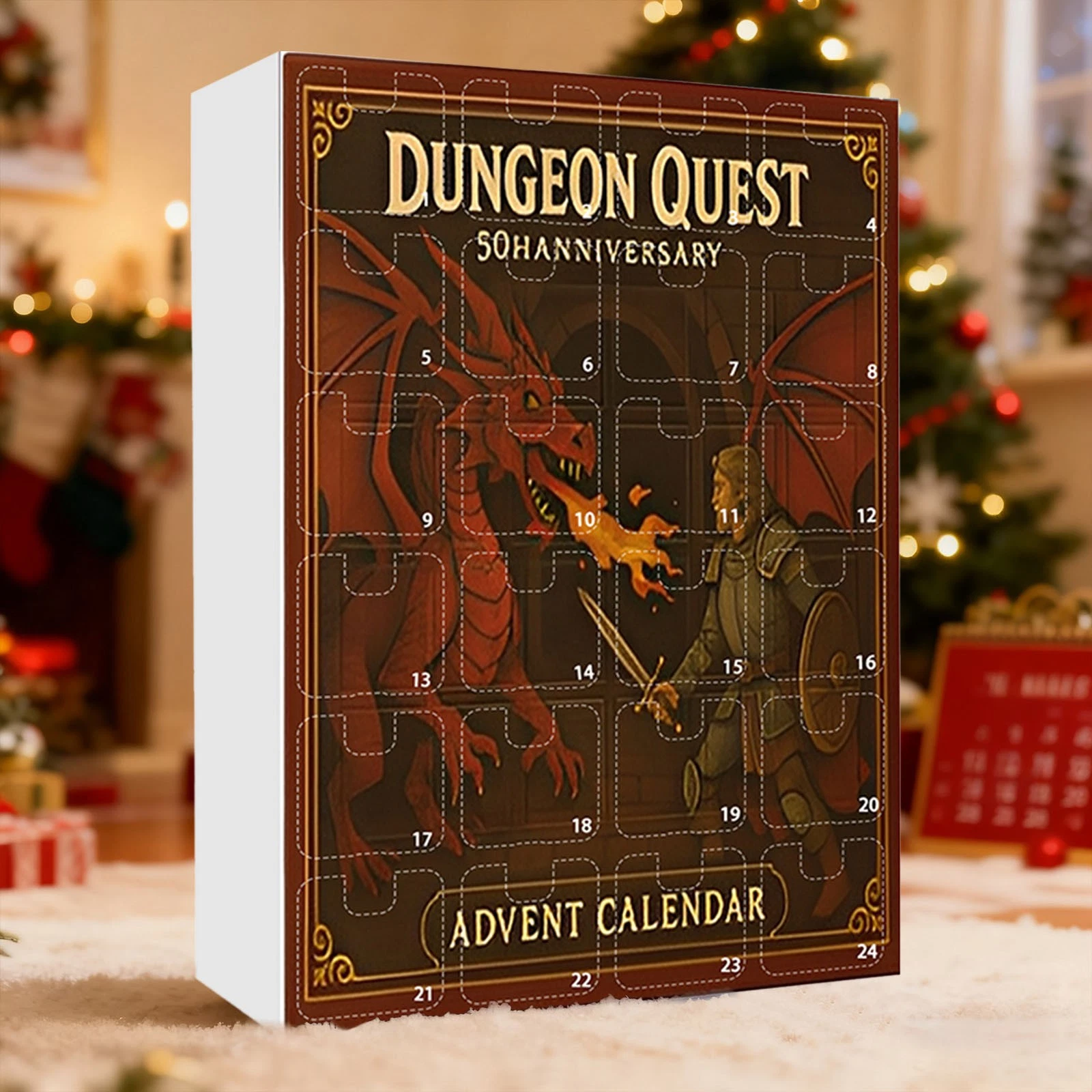 Dungeons & Dragons Advent Calendar 2025 2D Acrylic 24 Days Countdown Ornament