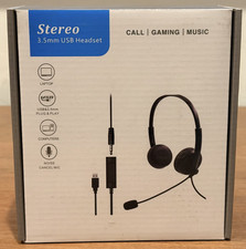 Stereo 3.5mm USB Headset brand new FREE SHIPPING