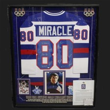 1980 Team USA Hockey/Herb Brooks Signed Jersey + Photo Auto Goldin ZJ21347