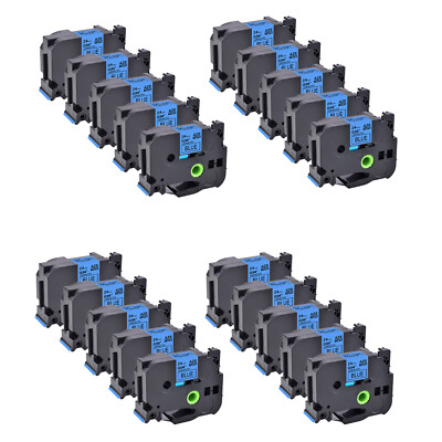 20PK Compatible with Brother PT-D600 TZ551 TZe551 Black on Blue Label Tape 24mm