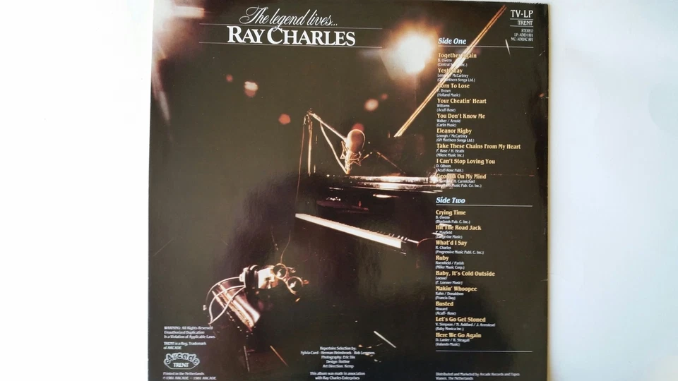 Ray Charles-The Legend Lives -1981 -Vinyl  -LP -Record TV-LP Holland Press - Image 3 of 4