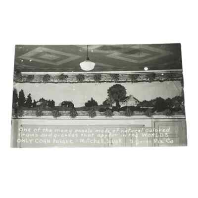 Postcard RPPC One of the Panels of the Corn Palace Mitchell South Dakota B536