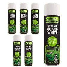 Autotek White Stone Guard Protects Against Chips Aerosol Spray Paint 500ml x6