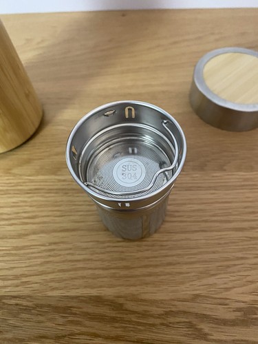 Leaf Life Bamboo Tumbler With Tea Infuser And Strainer Thermos - Afbeelding 3 van 7
