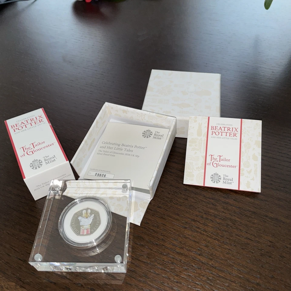2018 The Taylor Of Gloucester Silver  Proof 50p  COA Royal Mint Beatrix Potter - Image 2 of 2
