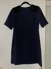 Marc Jacobs Women’s Navy Blue Lamb Leather Shoulder Dress Size 8 EUC