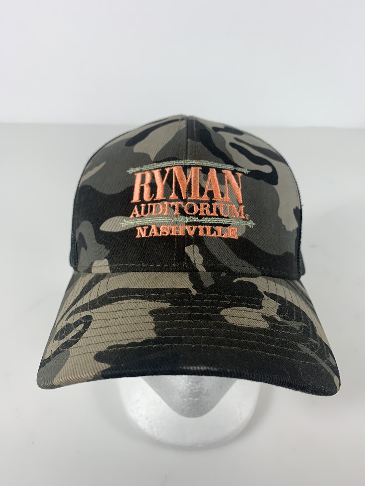 Mens Camo Cap Hat Ryman Auditorium Nashville Adjustab… Gem