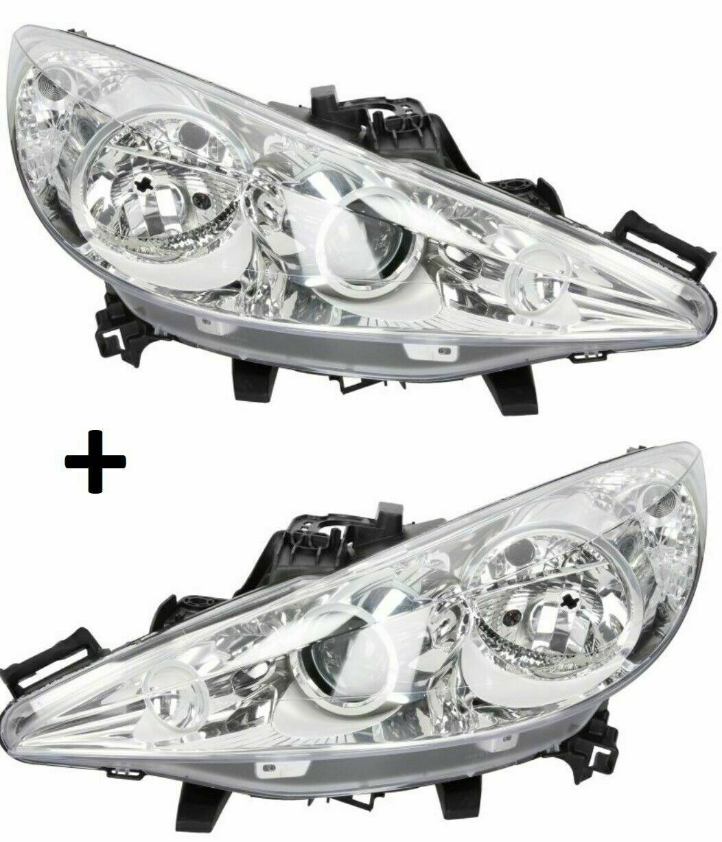 Phare avant électrique Peugeot 207 avec moteur de réglage de hauteur automatique