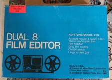 Keystone Model 250 Dual 8 Film Editor w/Box, Manual  Extras - barely used