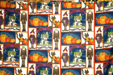 HALLOWEEN CATS AND BROOMS AND FRIENDS FROM MMFAB-- 100 COTTON FABRIC
