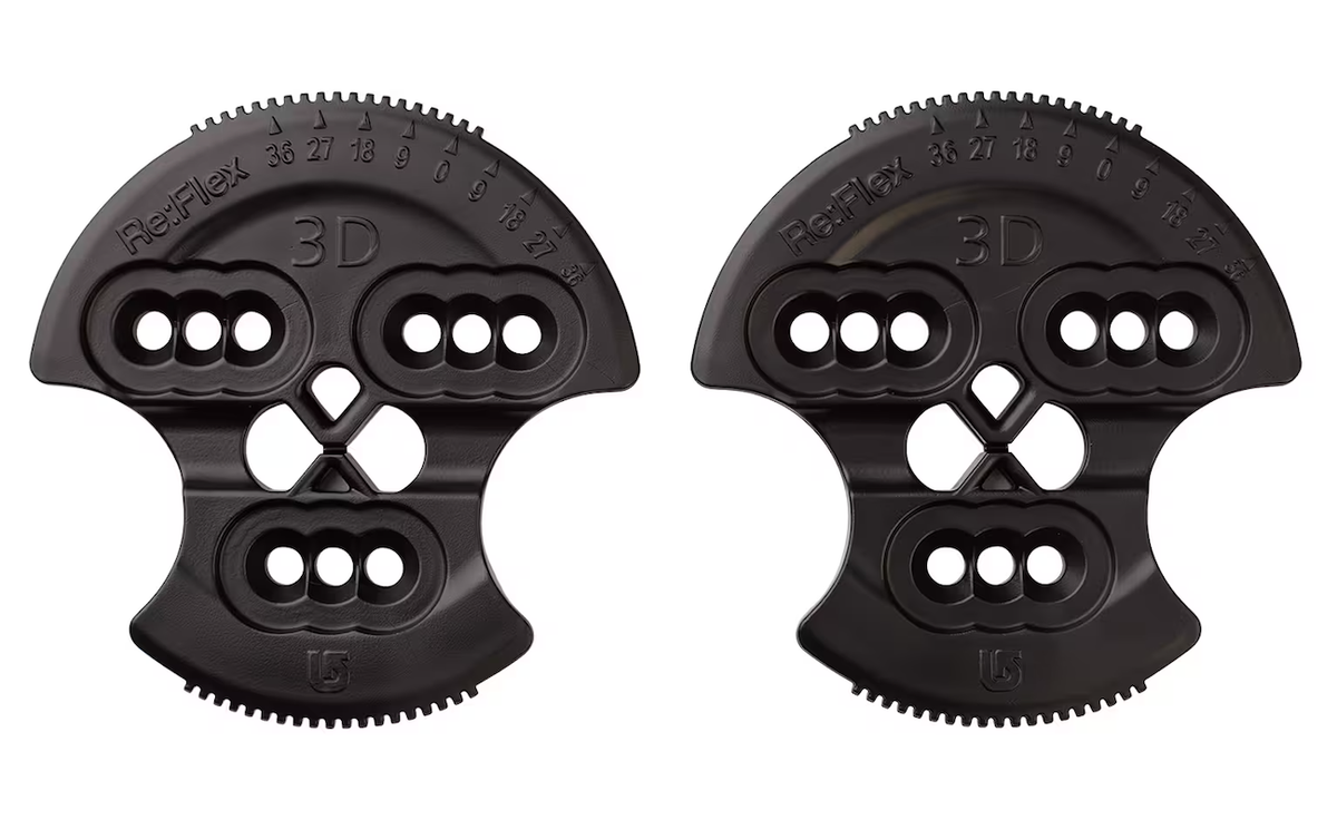New Burton Snowboard 3D 3 Hole Reflex Re-Flex Disc's Black (Pair