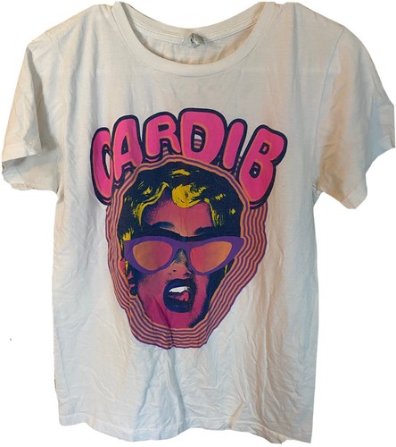 Cardi B White T-Shirt Size Small S/CH 