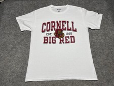 Cornell Big Red Bear Ivy League White Medium Champion Shirt University TOUCHDOWN