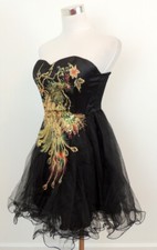 Chi Chi London 8 Dress Fancy Cocktail Sequin Skater Pouffy Prom Dance Peacock 