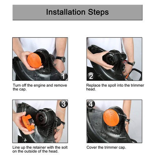 Spulen für Rasentrimmer Black & Decker A6481/A6485 Trimmer Fadenspule DE - Bild 6 von 11
