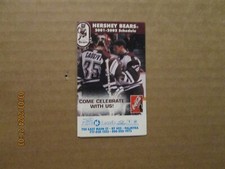 AHL Hershey Bears Vintage Circa 2001-2002 Team Logo Hockey Pocket Schedule