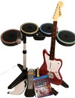 PS5 PS4 Complete TESTED Rock Band 4 RIVALS Band Bundle Guitar Drums Mic Red