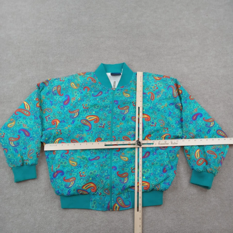 Chaqueta De Colección Bovattini Para Mujer Pequeña Azul Cachemira Cremallera Completa Bombardero Cuello Simulado Forrada Foto 2 de 4