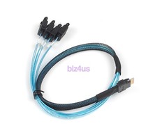 4 SATA 7pin Target Hard Disk Fanout Raid to Slim SAS 4.0 SFF-8654 4i Host Cable
