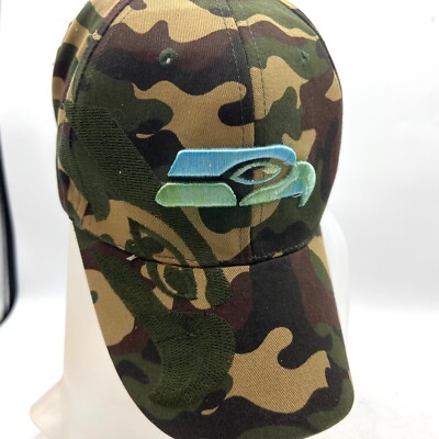 Hat Crencia Style SEAHAWKS Adjustable Camo Hat Tan Black