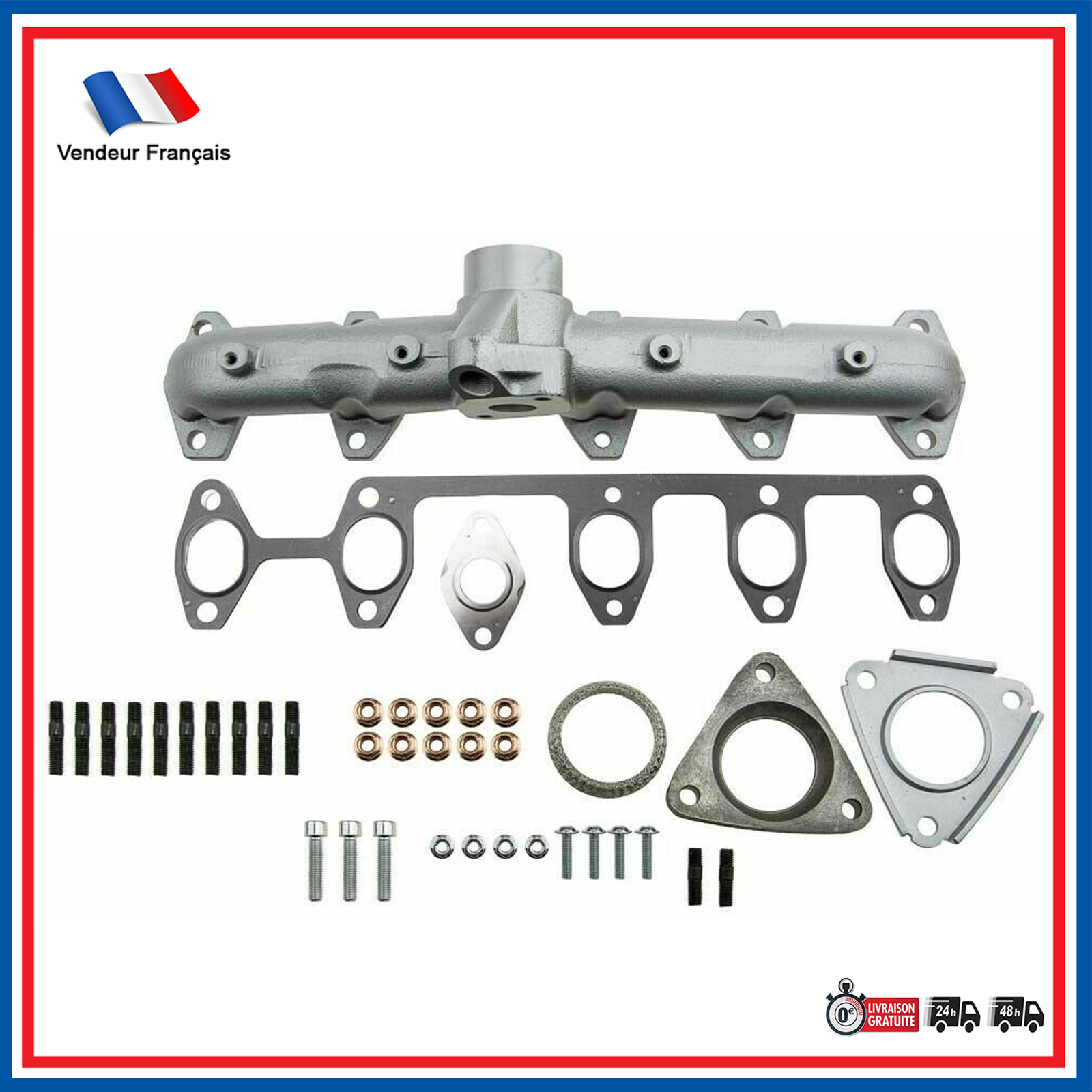 Collecteur d'échappement pour réparer le turbo VW Multivan V 2.5 TDI