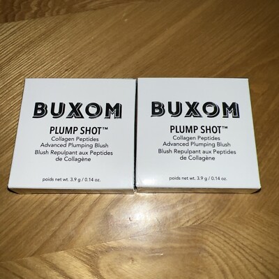 Lot of Two New BUXOM  PLUMP SHOT Advanced Plumping Blush Blissful Buff 0.14 oz