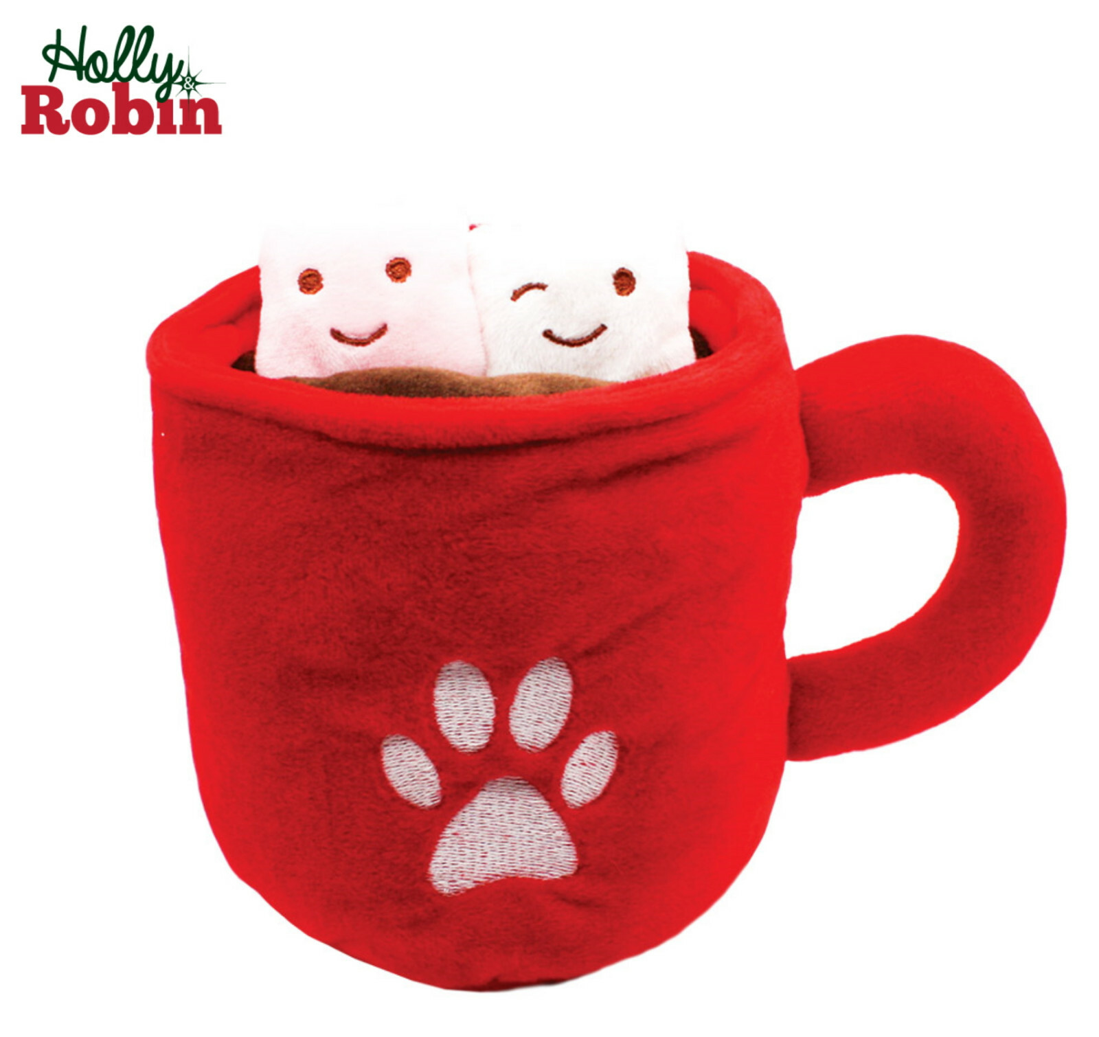 HOLLY ROBIN COCO MUG PLUSH SOFT DOG TOY SQUEAKY DOG PUPPY PLAY TOY 18 CM