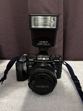 Minolta Maxxum 7000 AF 35mm SLR w/ 35-70mm f/4 Lens Tested.with Flash And Case