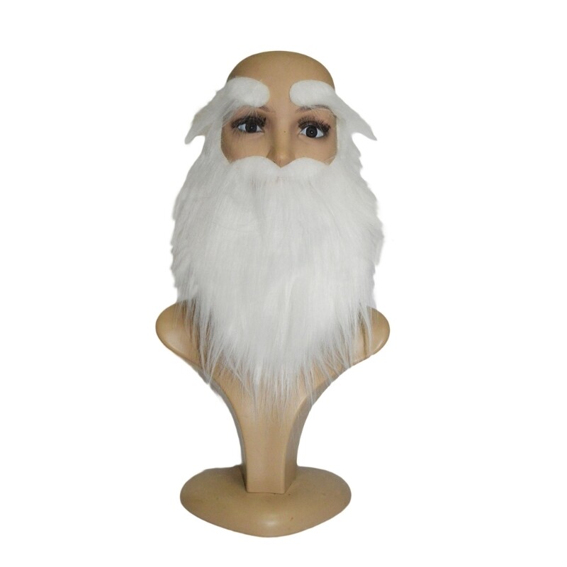 Long Fluff Beards Cosplays Costume Props Beard Mustache Christmas Party