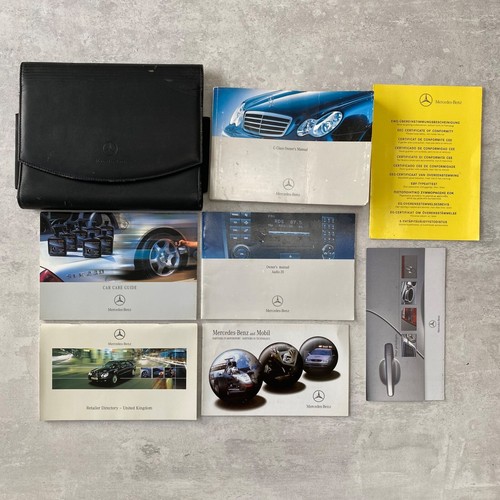 Mercedes C-Klasse Besitzerhandbuch Radio Handbuch & Geldbörse Pack 2000-2004 Mk2 W203