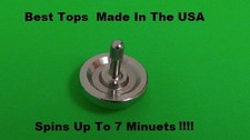 New Precision Spinning Top Toy - Spins Forever up to 7 minutes - Made in USA