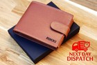 Personalised Engraved Genuine Leather Wallet RFID Birthday Anniversary Mens Gift