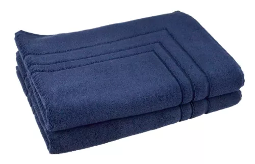 2 Pack Towels Egyptian Cotton Bath Mats 900gsm 5 Star Hotel Quality Navy Blue