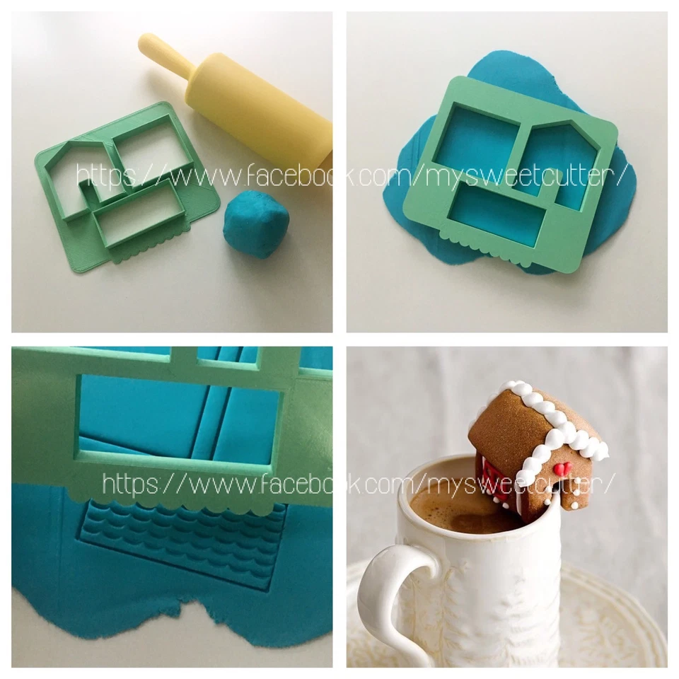 Biscotti Tazza Tea Cup Cookie Christmas Natale Formine Casetta 3D Casa Biscotto