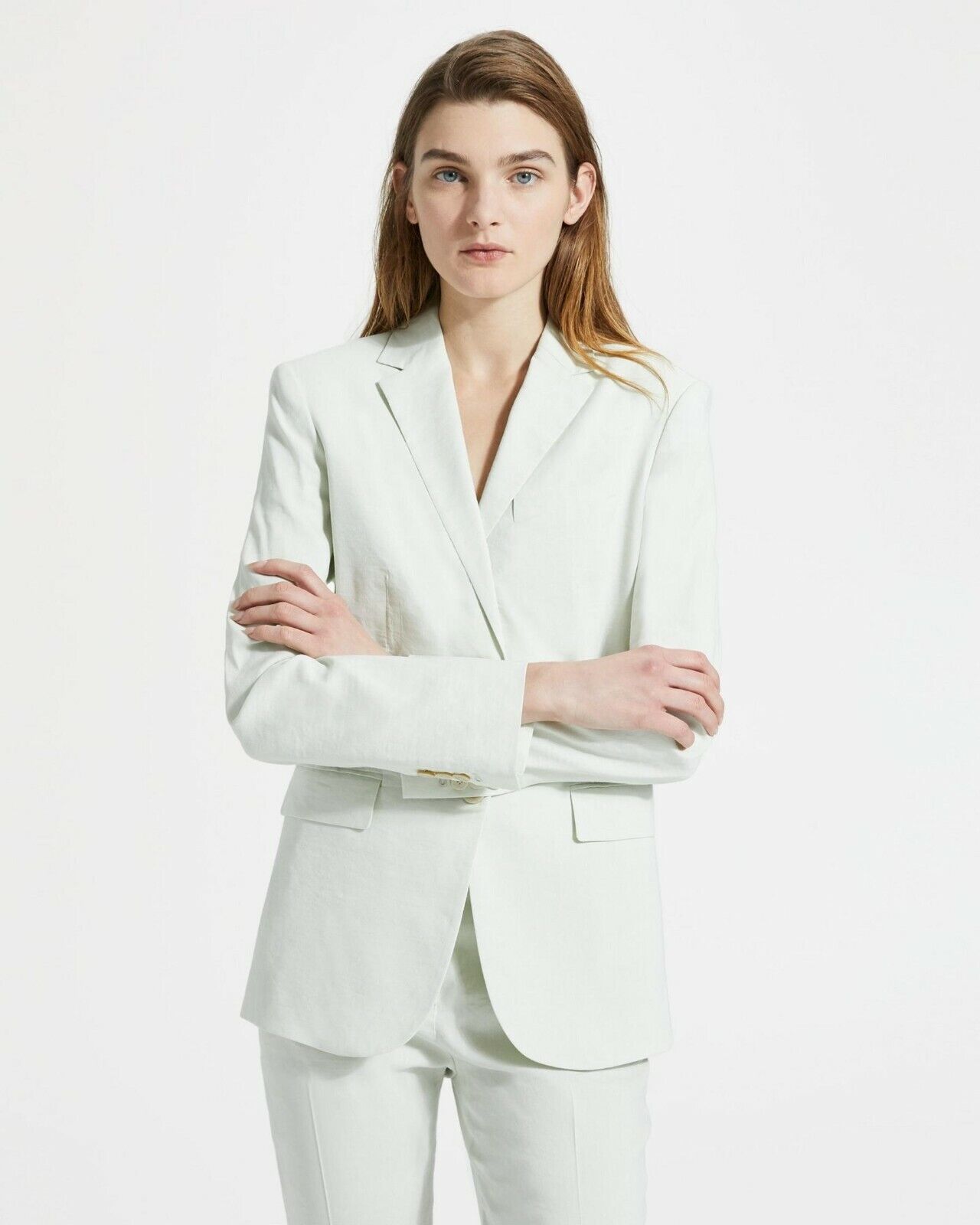 Jaqueta Blazer Theory Classic Nova com etiquetas, Eco Crunch Wash, Creme  Perfeito Tamanho 00,0,2,6,8 $495