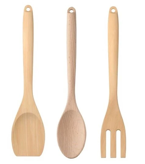 IKEA RORT Bamboo Set, Spoon, Round Spoon & Fork, Natural Beech & Eco-Friendly