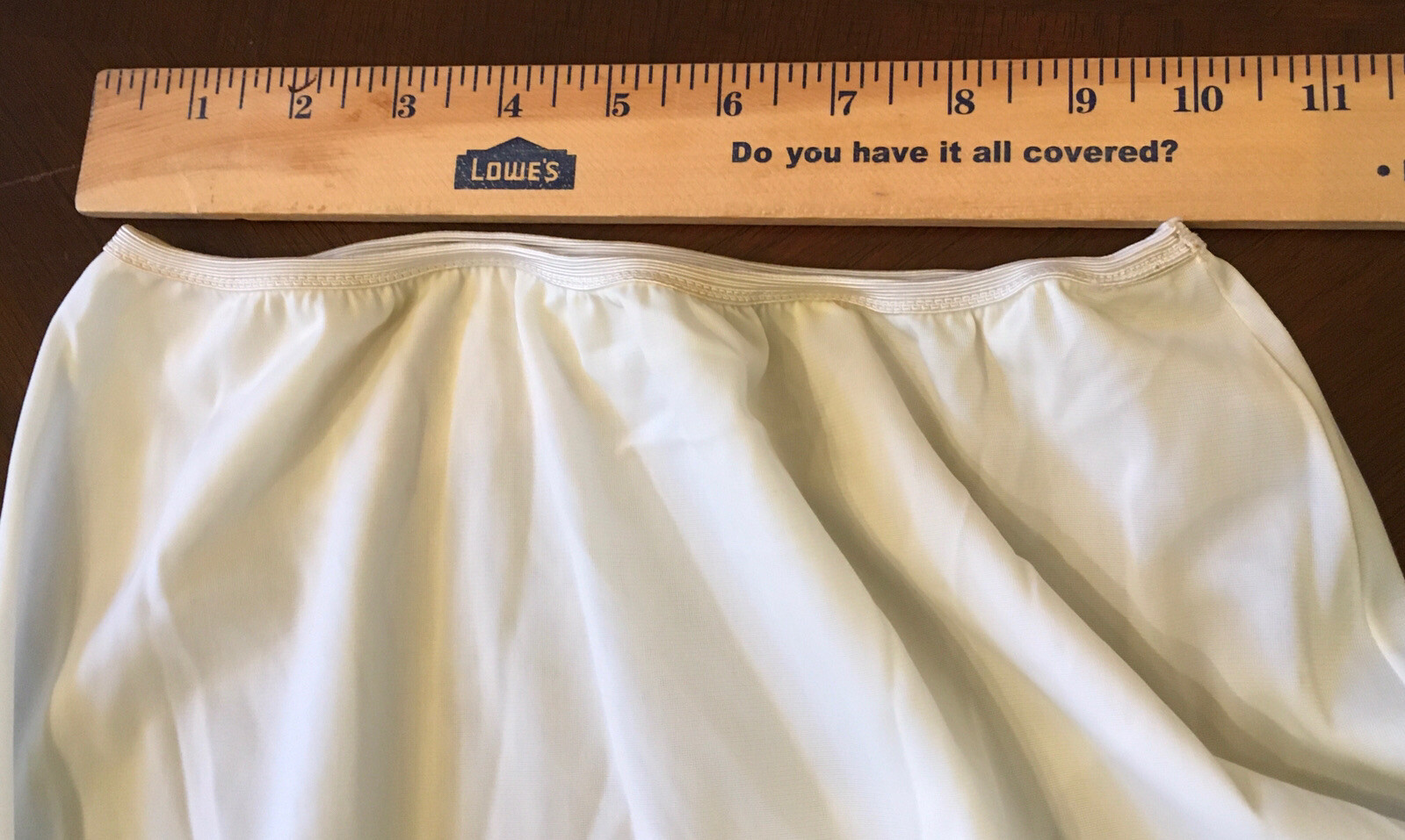 Tempo Lingerie WN SZ SM NYLON WHITE HALF SLIP 2 Rows … Gem