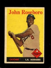 1958 TOPPS #42 JOHN ROSEBORO VG+ (RC) DODGERS UER *X66672