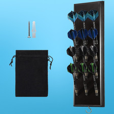 Wall Mounted Darts Holder for 12/15 Darts with Metal Hook Storage Bag