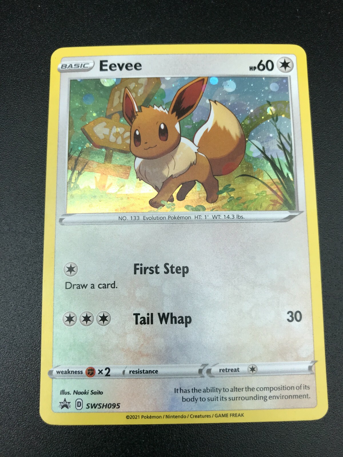 Eevee SWSH095 HOLO RARE Pokemon Black Star Promo NM 2021 Card TCG | eBay