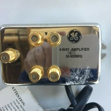 GE 4-Way TV Antenna Amplifier Splitter Clears Up Pixelated Low-Strength