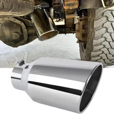5" Inlet 8" Outlet 15" Long Chrome Exhaust Pipe Tip For Dodge Ram 2500 Cummins