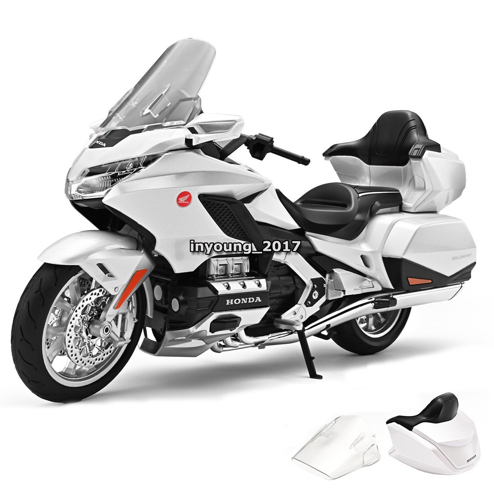美良品 GOLDWIN Great Britain Team Replica 1:9 Honda Gold Wing Tour GL1800 Motorcycle Model Diecast Boys Toys