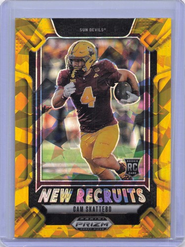 2025 Panini Prizm Draft Picks #10 Cam Skattebo New Recruits Gold Ice