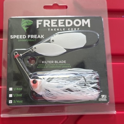 Freedom Speed Freak Spinnerbait 3/4oz White Kilter Blade Premium Skirt 5/0 Hook