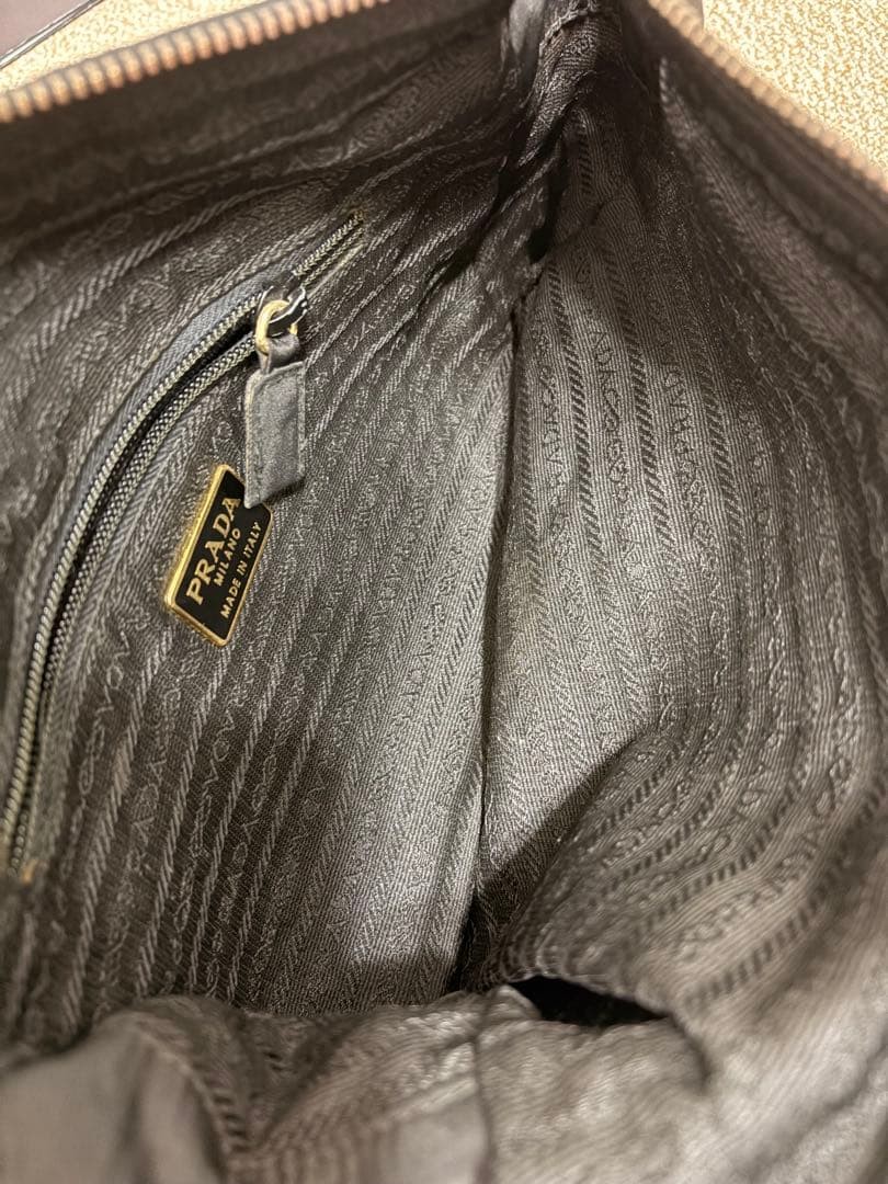 PRADA black quilted shoulder bag thumbnail 12