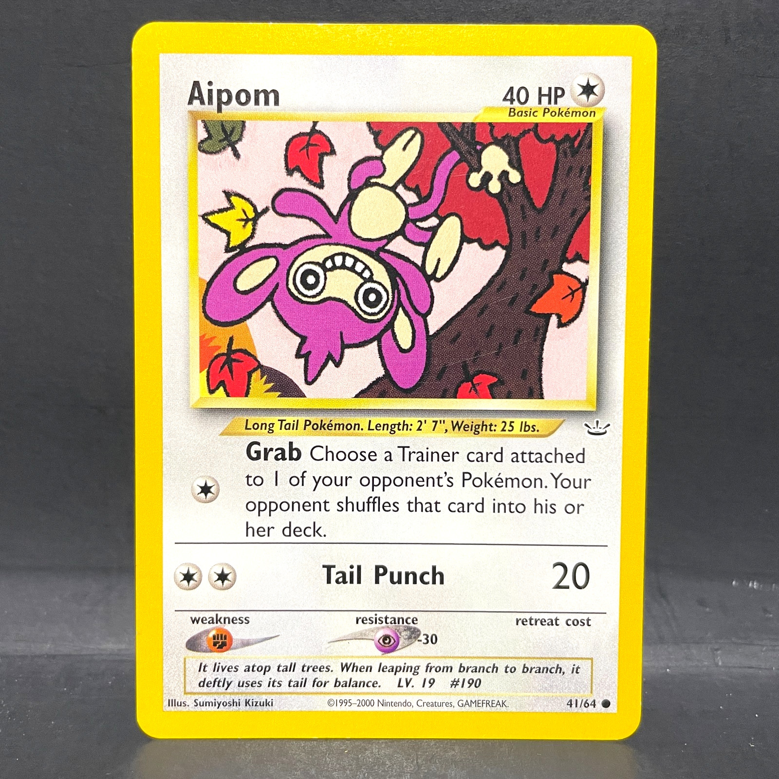 2000 POKEMON NEO REVELATION AIPOM 41/64 (LP) COMMON